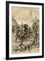 Gold Escort Attacked by Bushrangers, Australia, 1879-McFarlane and Erskine-Framed Giclee Print