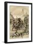 Gold Escort Attacked by Bushrangers, Australia, 1879-McFarlane and Erskine-Framed Giclee Print