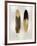 Gold Feather Pair on Silver-Julia Bosco-Framed Art Print