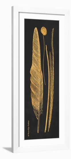 Gold Feathers III-Gwendolyn Babbitt-Framed Premium Giclee Print