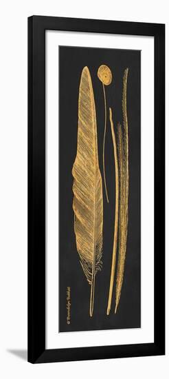 Gold Feathers III-Gwendolyn Babbitt-Framed Art Print