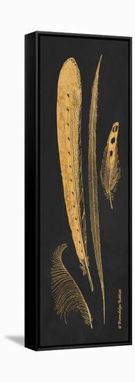 Gold Feathers IV-Gwendolyn Babbitt-Framed Stretched Canvas