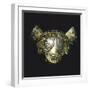 Gold Feline Mask with Platinum Eyes, Originating from La Tolita-null-Framed Giclee Print