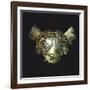 Gold Feline Mask with Platinum Eyes, Originating from La Tolita-null-Framed Giclee Print