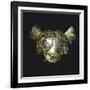 Gold Feline Mask with Platinum Eyes, Originating from La Tolita-null-Framed Giclee Print