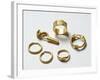 Gold Fibula, Earrings and Finger Rings from Carthage-null-Framed Photographic Print