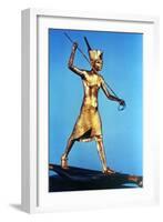 Gold Figure of King Tutankhamun Standing on a Reed Boat and Spearing Fish, 14th Century Bc-null-Framed Photographic Print