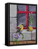 Gold Finches-Charlsie Kelly-Framed Stretched Canvas