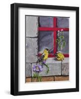 Gold Finches-Charlsie Kelly-Framed Giclee Print