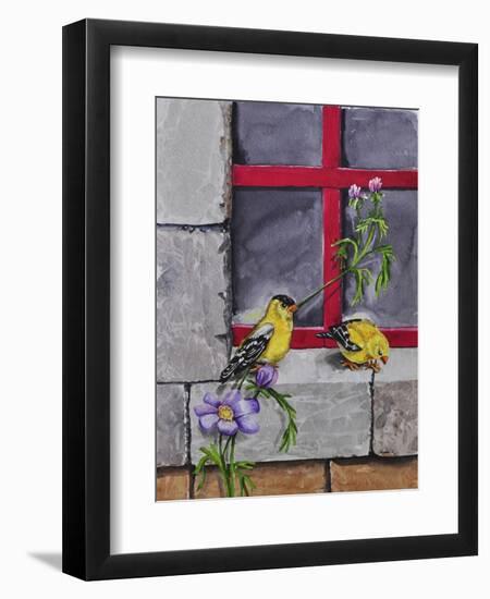 Gold Finches-Charlsie Kelly-Framed Giclee Print