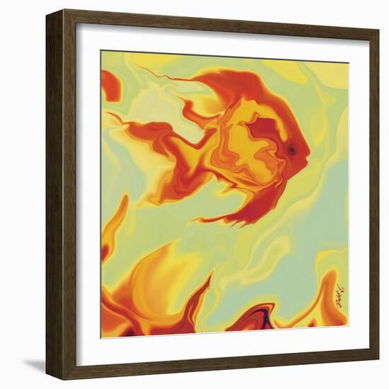 Gold Fish 1-Rabi Khan-Framed Art Print