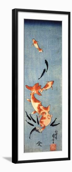 Gold Fish-Kuniyoshi Utagawa-Framed Premium Giclee Print