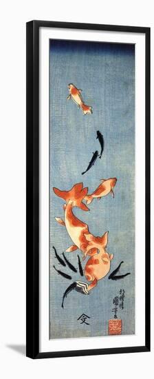 Gold Fish-Kuniyoshi Utagawa-Framed Premium Giclee Print