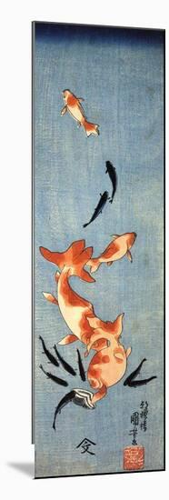 Gold Fish-Kuniyoshi Utagawa-Mounted Premium Giclee Print