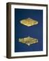 Gold Foil Diamond-Shaped Lozenges Decorated with Rosette Ornaments-null-Framed Giclee Print