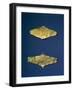 Gold Foil Diamond-Shaped Lozenges Decorated with Rosette Ornaments-null-Framed Giclee Print