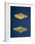 Gold Foil Diamond-Shaped Lozenges Decorated with Rosette Ornaments-null-Framed Giclee Print