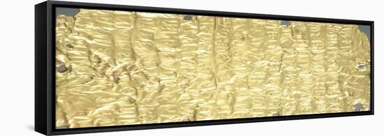 Gold Foil Embossed and Engraved Inscription in Etruscan Language-null-Framed Stretched Canvas