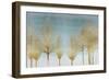 Gold Forest on Aqua-Kate Bennett-Framed Art Print