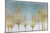 Gold Forest on Aqua-Kate Bennett-Mounted Art Print