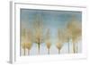 Gold Forest on Aqua-Kate Bennett-Framed Art Print