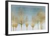 Gold Forest on Aqua-Kate Bennett-Framed Art Print