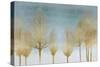 Gold Forest on Aqua-Kate Bennett-Stretched Canvas