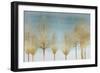 Gold Forest on Aqua-Kate Bennett-Framed Premium Giclee Print