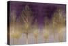 Gold Forest on Purple-Kate Bennett-Stretched Canvas