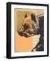 Gold Geometric Bear I-Alonzo Saunders-Framed Art Print