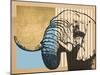 Gold Geometric Elephant II-Alonzo Saunders-Mounted Art Print