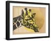 Gold Geometric Giraffe II-Alonzo Saunders-Framed Art Print