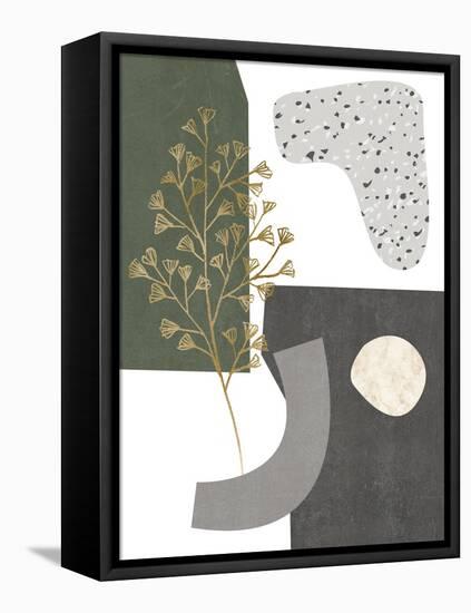 Gold Ginkgo II-Melissa Wang-Framed Stretched Canvas