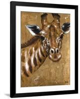 Gold Giraffe-Patricia Pinto-Framed Art Print