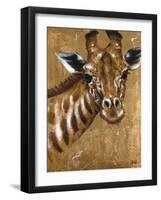 Gold Giraffe-Patricia Pinto-Framed Art Print