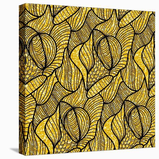 Gold Glitter Background-Olha Kostiuk-Stretched Canvas