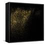 Gold Glitter Texture on a Black Background. Golden Explosion of Confetti. Golden Grainy Abstract Te-sergio34-Framed Stretched Canvas