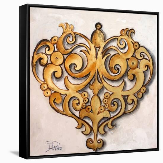 Gold Heart-Patricia Pinto-Framed Stretched Canvas