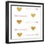 Gold Hearts and Arrows-Sd Graphics Studio-Framed Art Print