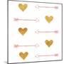 Gold Hearts and Arrows-Sd Graphics Studio-Mounted Art Print