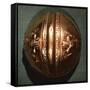 Gold Helmet Showing Geometric and Anthropomorphic Motifs-null-Framed Stretched Canvas