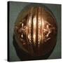 Gold Helmet Showing Geometric and Anthropomorphic Motifs-null-Stretched Canvas