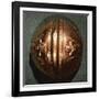 Gold Helmet Showing Geometric and Anthropomorphic Motifs-null-Framed Giclee Print