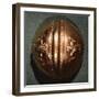 Gold Helmet Showing Geometric and Anthropomorphic Motifs-null-Framed Giclee Print