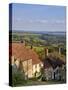 Gold Hill, and View over Blackmore Vale, Shaftesbury, Dorset, England, United Kingdom, Europe-Neale Clarke-Stretched Canvas