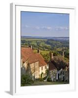 Gold Hill, and View over Blackmore Vale, Shaftesbury, Dorset, England, United Kingdom, Europe-Neale Clarke-Framed Photographic Print