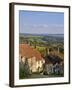 Gold Hill, and View over Blackmore Vale, Shaftesbury, Dorset, England, United Kingdom, Europe-Neale Clarke-Framed Photographic Print