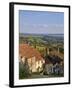 Gold Hill, and View over Blackmore Vale, Shaftesbury, Dorset, England, United Kingdom, Europe-Neale Clarke-Framed Photographic Print