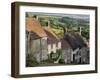 Gold Hill, and View over Blackmore Vale, Shaftesbury, Dorset, England, United Kingdom, Europe-Neale Clarke-Framed Photographic Print