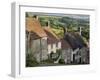 Gold Hill, and View over Blackmore Vale, Shaftesbury, Dorset, England, United Kingdom, Europe-Neale Clarke-Framed Photographic Print